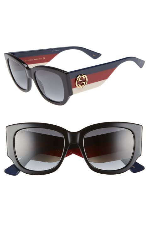 gucci 53mm cat eye sunglasses|oversized cat eye sunglasses gucci.